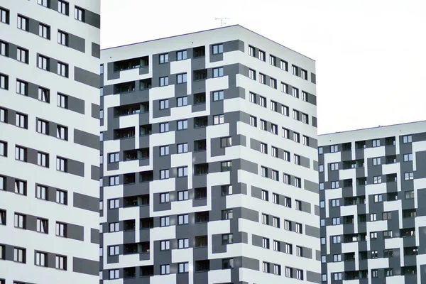 Багатоповерховий Новий Сучасний Житловий Будинок Стильний Житловий Блок Квартир — стокове фото
