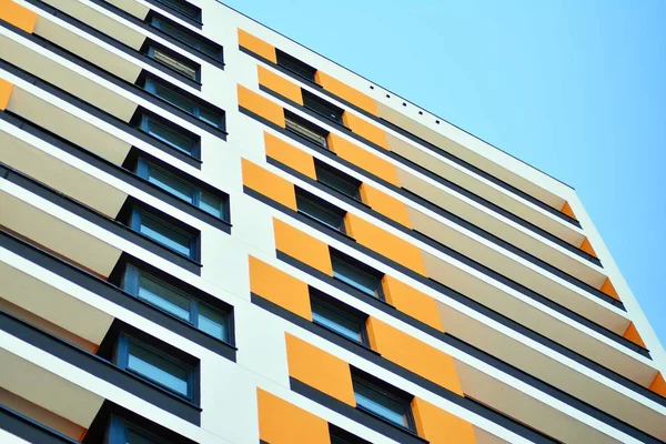 New-build residential building on a sunny summer day