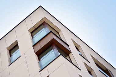 Modern apartmanın önünde parçası. Çok modern daire ev.