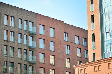 Modern apartmanın önünde parçası. Çok modern daire ev.