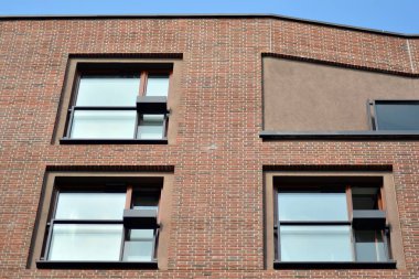 Modern apartmanın önünde parçası. Çok modern daire ev.