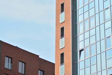 Modern apartmanın önünde parçası. Çok modern daire ev.