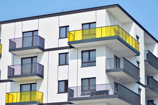 Modern European residential apartment buildings quarter. Abstract architecture, fragment of modern urban geometry.