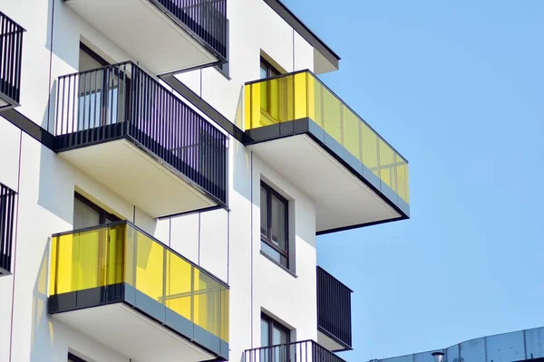 Moderne Europäische Wohnhausviertel Abstrakte Architektur Fragment Moderner Urbaner Geometrie — Stockfoto