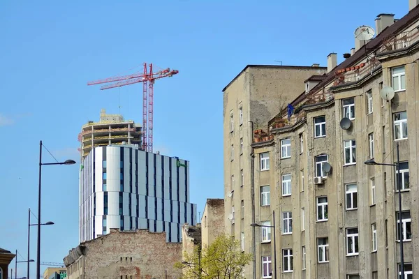 Varsavia Polonia Aprile 2019 Costruzione Dell Edificio Uffici Mennica Legacy — Foto Stock