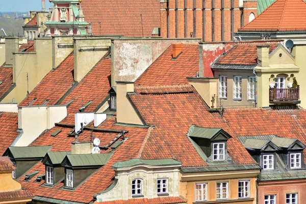 Telhados Casas Antigas Centro Histórico Cidade — Fotografia de Stock