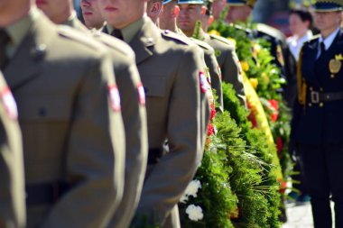 Varşova, Polonya. 19 Nisan 2019. Varşova Gettosu Ayaklanması'nın 76.