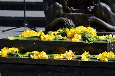 Varşova, Polonya. 19 Nisan 2019. Varşova Gettosu Ayaklanması'nın 76.