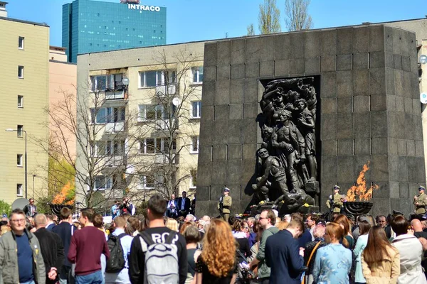 ワルシャワ ポーランド 2019年4月19日ワルシャワゲットー蜂起発生76周年記念式典 — ストック写真
