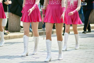 ponpon kız closeup simetrik bir oluşumu