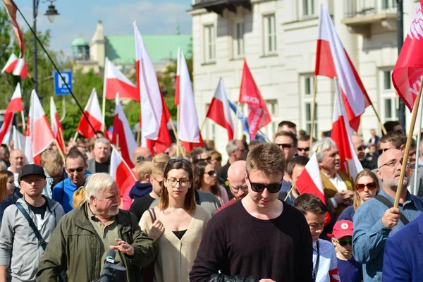 Warschau Polen Mei 2019 Poolse Nationalisten Strijden Warschau Het Lidmaatschap — Stockfoto