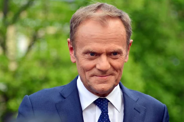 Warszawa Polska Maja 2019 Donald Tusk Przewodniczący Rady Europejskiej Obecny — Zdjęcie stockowe