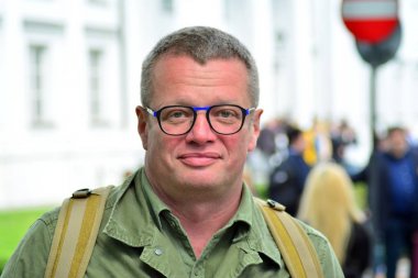 Varşova, Polonya.3 Mayıs 2019. Gazeteci ve gazeteci Marcin Meller