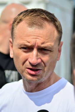 Varşova, Polonya. 18 Mayıs 2019. Mart 'Avrupa'da Polonya'. Politikacı Slawomir Nitras.