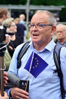 Varşova, Polonya. 18 Mayıs 2019. Mart 'Avrupa'da Polonya'. Politikacı Jerzy Fedorowicz