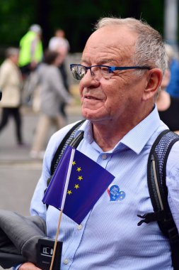 Varşova, Polonya. 18 Mayıs 2019. Mart 'Avrupa'da Polonya'. Politikacı Jerzy Fedorowicz