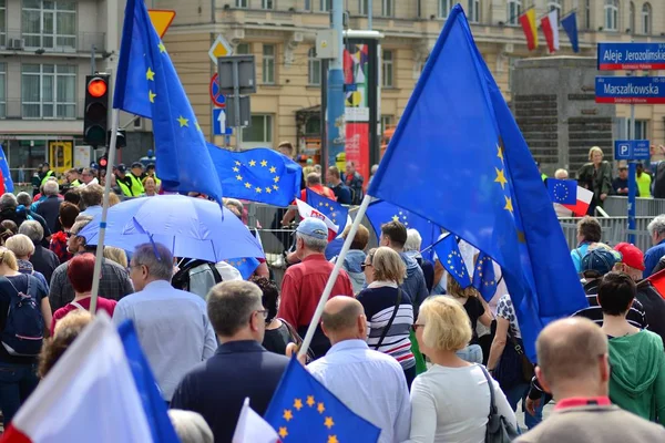 Varšava Polsko Května 2019 Březen Polsko Evropě Polském Hlavním Městě — Stock fotografie