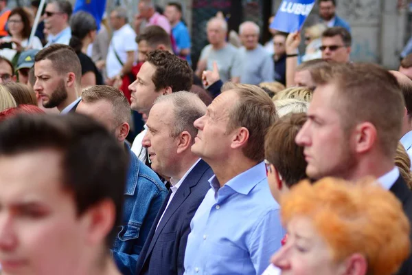 Varşova, Polonya. 18 Mayıs 2019. Mart 'Avrupa'da Polonya'. Donald Tusk Avrupa Konseyi Başkanı 