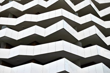 Şehirde apartman Çok modern cephe