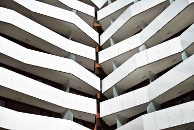 Şehirde apartman Çok modern cephe