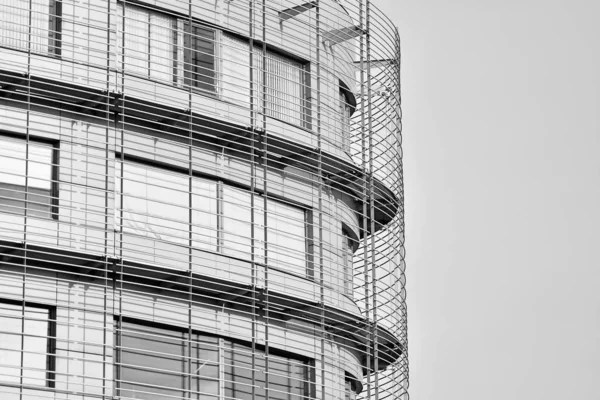 Fragmento Fachada Moderno Edificio Oficinas Exterior Pared Cristal Con Textura —  Fotos de Stock