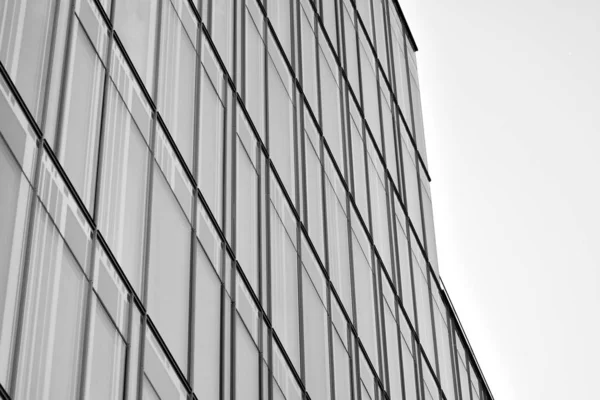 Glass Walls Office Building Business Background Black White — Stock Photo, Image
