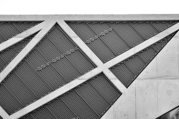 Detalle Arquitectura Moderna Fragmento Refinado Del Edificio Oficinas Estructura Celular — Foto de Stock