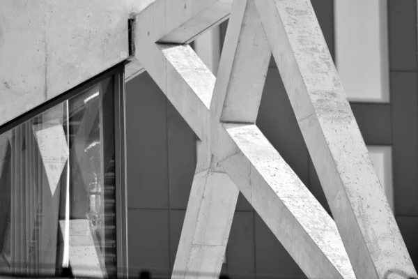 Moderne Architektur Detail Raffiniertes Fragment Eines Bürogebäudes Zellularstruktur Aus Beton — Stockfoto