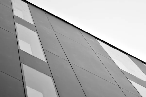 Facade Fragment Modern Kontorsbyggnad Exteriör Glasvägg Med Abstrakt Konsistens Svart — Stockfoto
