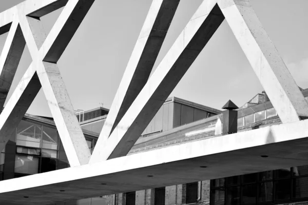 Moderne Architektur Detail Raffiniertes Fragment Eines Bürogebäudes Zellularstruktur Aus Beton — Stockfoto