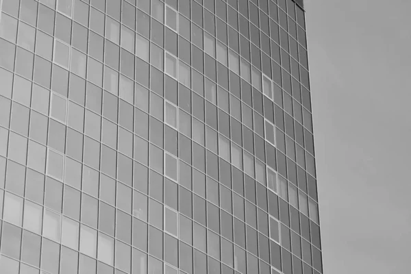 Fragmento Fachada Edifício Escritórios Moderno Exterior Parede Vidro Com Textura — Fotografia de Stock