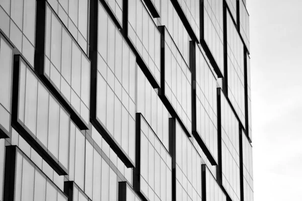 Facade Fragment Modern Office Building Exterior Glass Wall Abstract Texture — Stock Photo, Image