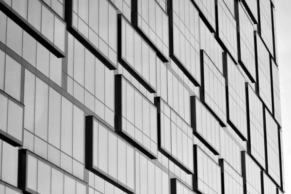 Fragment Façade Immeuble Bureaux Moderne Extérieur Paroi Verre Avec Une — Photo