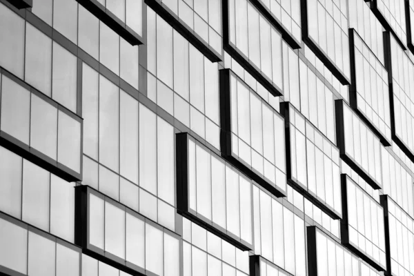 Facade Fragment Modern Office Building Exterior Glass Wall Abstract Texture — Stock Photo, Image