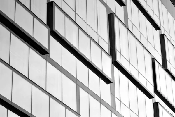 Fragment Façade Immeuble Bureaux Moderne Extérieur Paroi Verre Avec Une — Photo