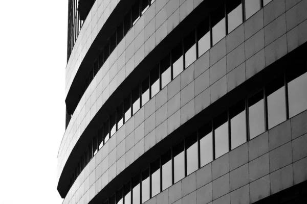 Fragmento Fachada Edifício Escritórios Moderno Exterior Parede Vidro Com Textura — Fotografia de Stock