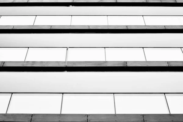 Modern Apartment Buildings Facade Modern Apartment Building Black White — Stock Photo, Image