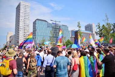Warsaw, Poland. 8 June 2019. Warsaw's Equality Parade.The largest gay pride parade in central and eastern Europe brought thousands of people to the streets of Warsaw. clipart
