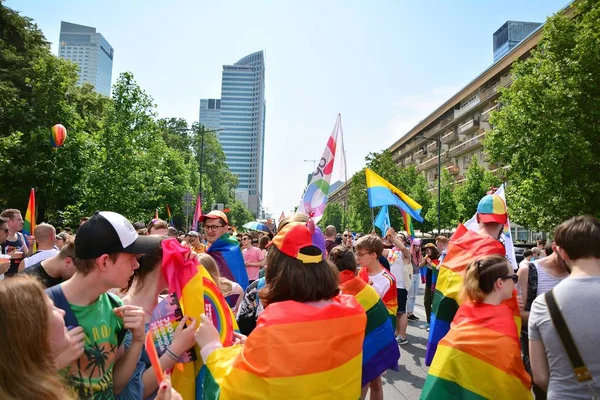 Warszawa Polska Czerwca 2019 Warszawska Parada Równości Największa Parada Dumy — Zdjęcie stockowe