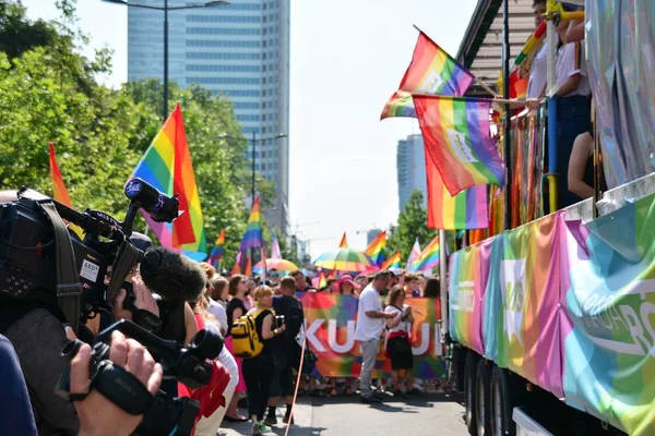 Warschau Polen Juni 2019 Die Gleichheitsparade Warschau Die Größte Gay — Stockfoto