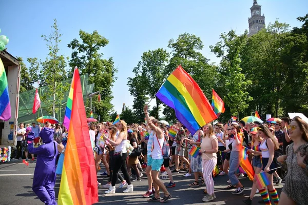 Warschau Polen Juni 2019 Die Gleichheitsparade Warschau Die Größte Gay — Stockfoto