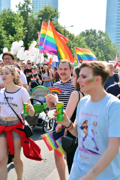 Warschau Polen Juni 2019 Die Gleichheitsparade Warschau Die Größte Gay — Stockfoto