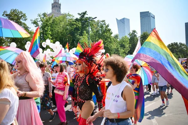 Varšava Polsko Června 2019 Varšavské Přehlídce Rovnosti Největší Přehlídka Homosexuální — Stock fotografie