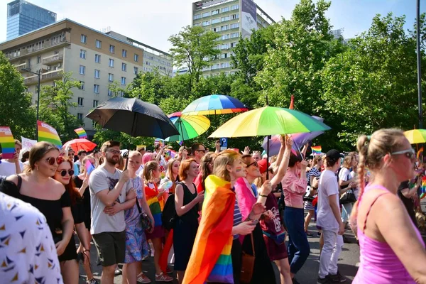 Варшава Польша Июня 2019 Года Парад Равенства Варшаве Крупнейший Гей — стоковое фото