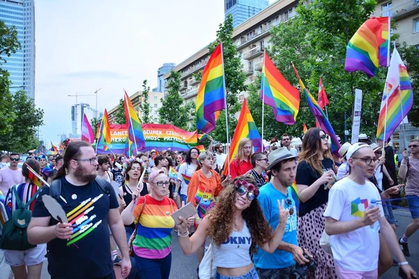 Warschau Polen Juni 2019 Die Gleichheitsparade Warschau Die Größte Gay — Stockfoto