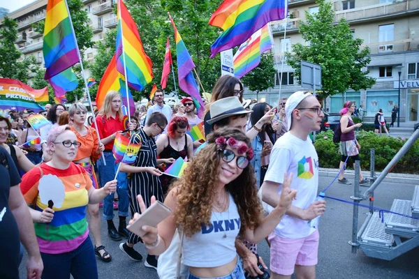 Warschau Polen Juni 2019 Die Gleichheitsparade Warschau Die Größte Gay — Stockfoto