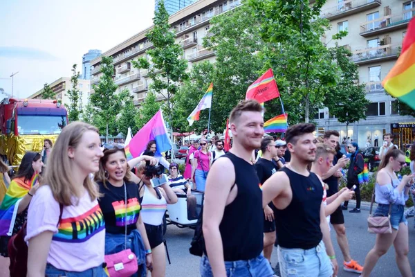 Varšava Polsko Června 2019 Varšavské Přehlídce Rovnosti Největší Přehlídka Homosexuální — Stock fotografie