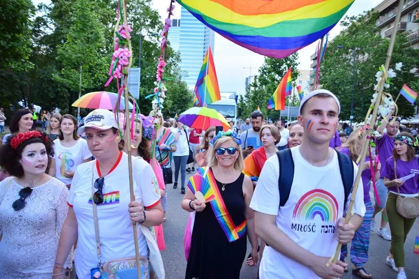 Warschau Polen Juni 2019 Die Gleichheitsparade Warschau Die Größte Gay — Stockfoto