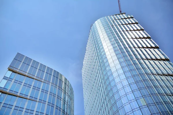 Skyscraper Building Construction Crane Attached Building — Stock Photo, Image