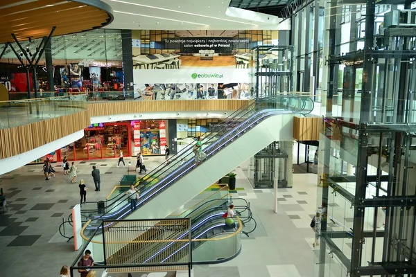 Warsaw Poland June 2019 Interior Modern Shopping Center Galeria Mlociny — Stock Photo, Image